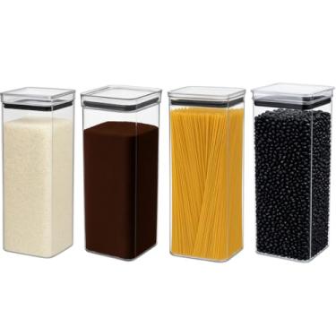 Imagem de Porta Mantimentos, Kit 2 Potes Hermetico Macarrão Organizador de Cozinha 3 Litros(4)