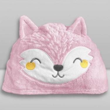 Imagem de Toalha de Banho Baby com Capuz Raposa Rosa - Laço Bebê