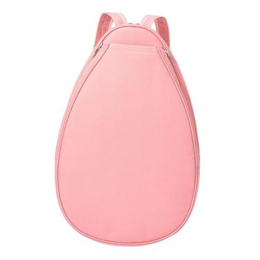 Imagem de RNXRZANK Mochila para Tênis, Bolsa para Raquete de Tênis, Mochila Esportiva, Tecido Oxford, Repelente à água, para Mulheres E Homens, Ideal para Treinos, Lazer, Rosa L