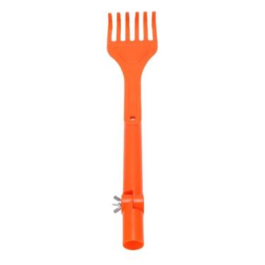 Imagem de Zerodis Ancinho para Remoção de Resíduos de Quintal Mini Calha Cabeça de Ancinho Alça Giratória Ângulo Ajustável Ferramenta de para Folhas de Telhado de Plástico para Remover Detritos de Folhas de