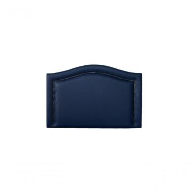 Imagem de Cabeceira Solteiro 90x60 Courino Azul Tachas Fumê