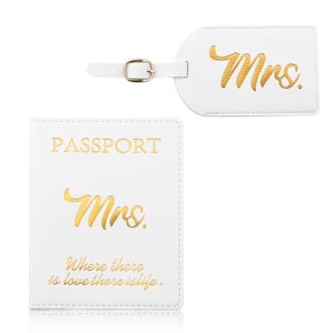 Imagem de Mrs and Mr Capas para passaporte para mulheres, homens, esposa, marido, marido, lua de mel, presentes para homens e mulheres, porta-livros de passaporte, Mrs, small, Mrs