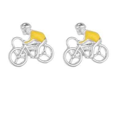 Imagem de Bicicleta Cufflinks para homens Creative Cyclist Design Alloy