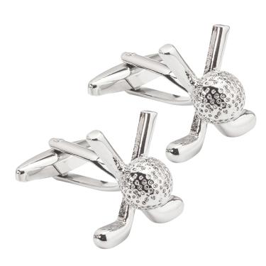Imagem de Bola de golfe de alta qualidade Cufflinks para homens em metal polido