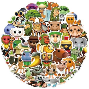 Imagem de 50 peças de adesivos italianos Brainrot Animals para crianças, adesivos Tralalero Tralala para garrafas de água, Tung Tung Tung Sahur pacote de adesivos de vinil à prova d'água para laptop e