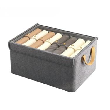 Imagem de Caixa Organizadora Dobrável Multiuso Com Tampa Feita em TNT Resistente E Ecológico (KIT 1UN【com tampa】)