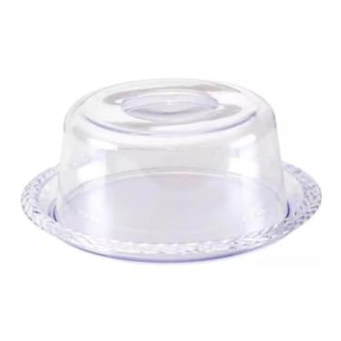 Imagem de Porta Queijo Queijeira Trançada Com Tampa de Acrílico Cristal