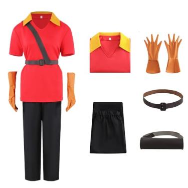 Imagem de Nahzsai Fantasia masculina Gaston, filme, cosplay, camisa, calça, cinto, luvas, conjunto completo para adultos, fantasia de carnaval, P