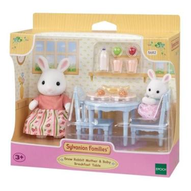 Imagem de Sylvanian Families Mesa Café Da Manhã Mamãe Bebê Coelho Neve - Epoch, 