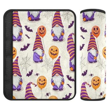 Imagem de Burbuja Gnomos Jack O Lantern Balões Capa de Cinto de Segurança de Carro Almofadas Macio Conforto Protetor de Cinto de Segurança de Carro para Alça de Ombro de Assento, 1 Par Médio