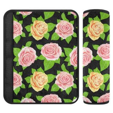 Imagem de Burbuja Roses Capa para cinto de segurança para carro, macio, confortável, protetor de cinto de segurança para alça de ombro, 1 par pequeno