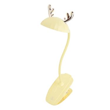 Imagem de aqxreight Clipe LED na Lâmpada Bonito Dos Desenhos Animados Três Cores Temperatura Regulável Gooseneck Toque Luz de Mesa Com Braçadeira para Leitura Amarelo Mais Suave e Termo de Sombra Sem Tem Luz
