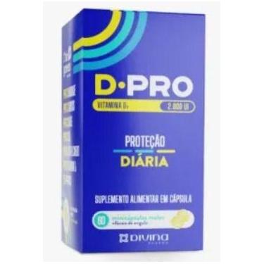 Imagem de D.PRO Vitamina D3 2.000 UI C/60 cápsulas - Divina