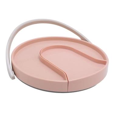 Imagem de aqxreight Organizador de Mesa Giratória de Especiarias para Gabinete ABS 11 Polegadas 2 Compartimentos Condimento Tempero Armazenamento Rack Giratório para Cozinha Segurança de Material Branco Sua