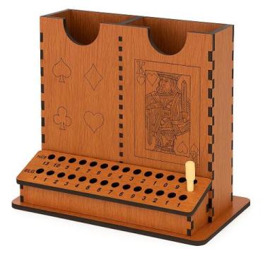 Imagem de Estojo para Baralho em MDF com Marcador de Pontos - Impo