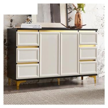 Imagem de Armário buffet aparador moderno minimalista armário de armazenamento de cozinha armário de vinho sala de estar armário lateral armário de chá armário de preparação aparador (150 * 40 * 85 cm)