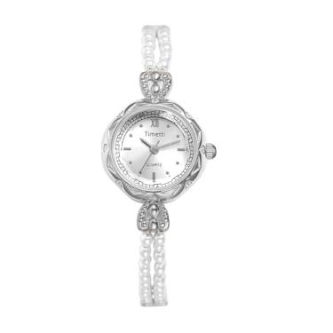 Imagem de OIDEA Relógio feminino com pulseira de pérola: relógio elegante dourado com mostrador redondo analógico de quartzo para mulheres vestido de negócios estilo vintage relógio de pulso feminino presentes