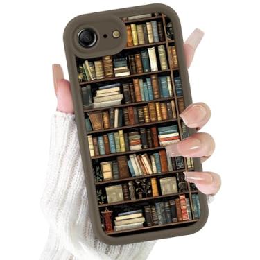 Imagem de Vulfwela Capa de celular para iPhone 16e marrom vintage capa estilo estante 6,1 polegadas, linda estética outono padrão estampado design feminino capa feminina à prova de choque macio fino TPU câmera