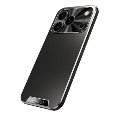 Imagem de Genérico Estojo rígido fino para PC For iPhone 17/17 Air/17 Pro/17 Pro Max, anel de proteção de câmara de metal e cobertura fosca anti-riscas (Black, 17 Pro Max)