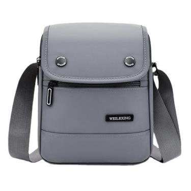 Imagem de Bolsa Messenger, tecido Oxford para homens, impermeável, 19x6,5x24cm -