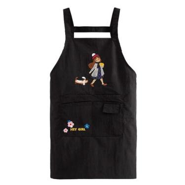 Imagem de Avental fofo, desenho animado, repelente de água para mulheres, poliés
