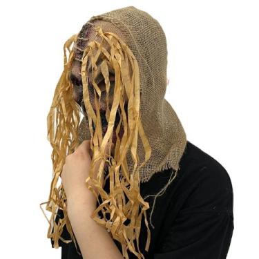Imagem de Máscara de espantalho, saco de serapilheira facial, resina, fantasia d