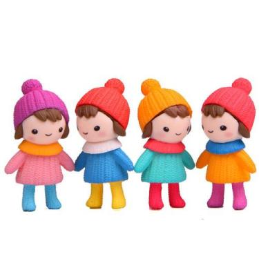 Imagem de Decorações de jardim, suéter colorido de malha de PVC, estatueta para 