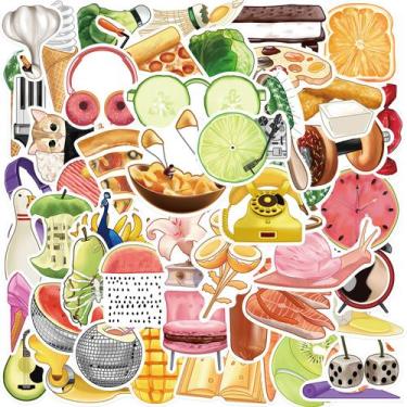 Imagem de Adesivos de frutas, decalques de grafite à prova d'água, 50 unidades p