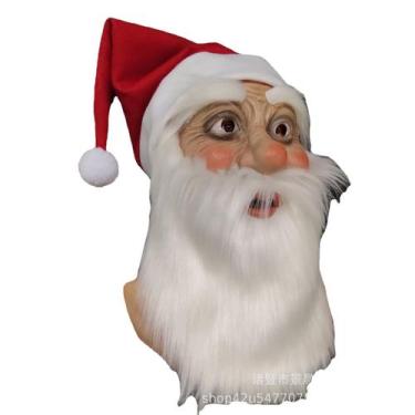 Imagem de Máscara de Papai Noel, Natal, Látex, Cosplay, Fantasia de Halloween - 