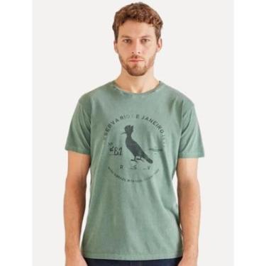 Imagem de Camiseta Reserva Masculina Carimbo Gaze Stoned Verde-Masculino