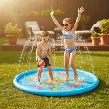 Imagem de Tapete Splash Infantil c/ Jatos Água Piscina Chafariz 100cm - Yeet
