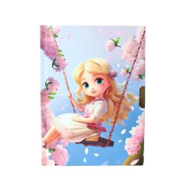 Imagem de Diário da menina no balanço com cadeado 56 folhas - Sanxia, D