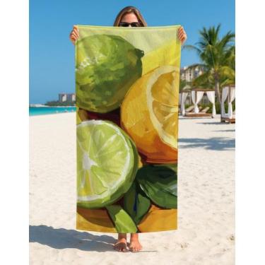 Imagem de Toalha Banho E Praia Verão Tropical Frutas Sol Calor 70x140 - Use Thuc