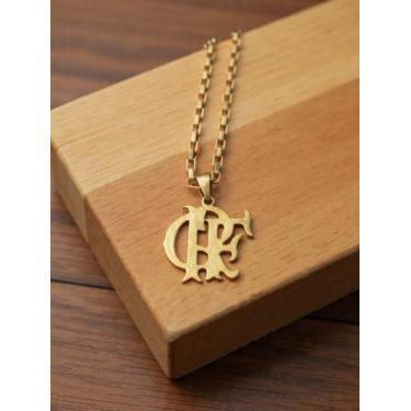 Imagem de Cordão Flamengo CRF banhado a ouro - símbolo de paixão e estilo