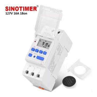 Imagem de Timer Digital Programador Tm919 110220v 16a 18on.off Din - Sinotimer, 