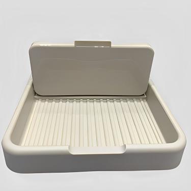 Imagem de Descanso de Panela e Suporte 1-unidade-bege para Tampas e Talheres em Plástico PP Organizador de Utensílios para Cozinha