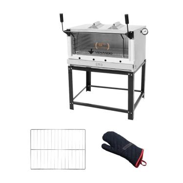 Imagem de Forno Gás Industrial Infra Refratária Roma Inox 90 Firiv90 + 1 Grade Extra + Luva Térmi...