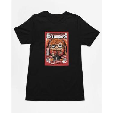 Imagem de Camiseta Poster Pop Style Inspiração ED SHEERAN Estampa DTF 100% Algod