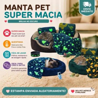 Imagem de Mantas Pet Cobertor Infantil Que Brilha No Escuro Para Cachorros e Gat