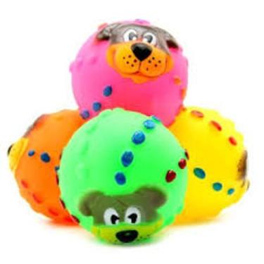 Imagem de Brinquedo Bolinha Cara de Cão Vinil Sortida - Pet like - Pet like 