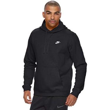 Imagem de Nike Men's Club Fleece Pullover Hoodie (Black, Large Tall)