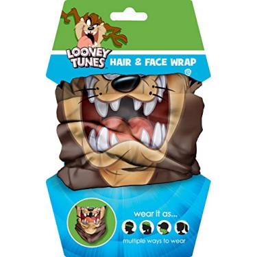 Imagem de Spoontiques Envoltórios para cabelo e rosto – Bandana multifuncional – Faixa de cabeça – Cachecol – Polaina de pescoço – Balaclava – Taz, 23 cm x 45 cm x 0,3 cm (19873)