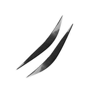 Imagem de FINMOKAL 2X Farol De Fibra De Carbono Real Tampa De Olho Tampa De Sobrancelha Ajuste Para BMW M3 M4 F80 F82 Preto, Fibra De Carbono