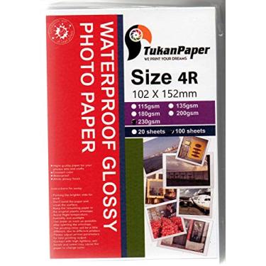 Imagem de Papel de impressão fotográfica com jato de tinta brilhante Melhor imagem 4x6 4R tamanho 100 folhas peso 230 gsm para todas as impressoras a jato de tinta