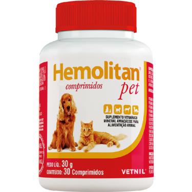 Imagem de Hemolitan Pet - 30 Comprimidos