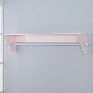Imagem de Prateleira Porta Fraldas Varão Quarto De Bebê - Rosa Mdf