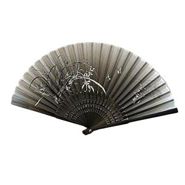Imagem de XIALON 1 peça Ventilador antigo de 21 cm Hanfu Dance Fan Roupa Clássica Portátil Borla Pequeno Ventilador de Bambu