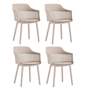 Imagem de Kit 4 Cadeiras Marcela Rivatti Móveis Nude