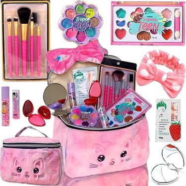 Imagem de Realizzi Maleta de Maquiagem Infantil Necessaire com Kit de Maquiagem Completa P/Dia das Crianças