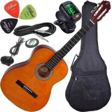 Imagem de Kit Violão Giannini Eletroacústico Capa Afinador Cabo N14